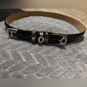 Unisex belt Streets Ahead Black Belt with Silver Detailing